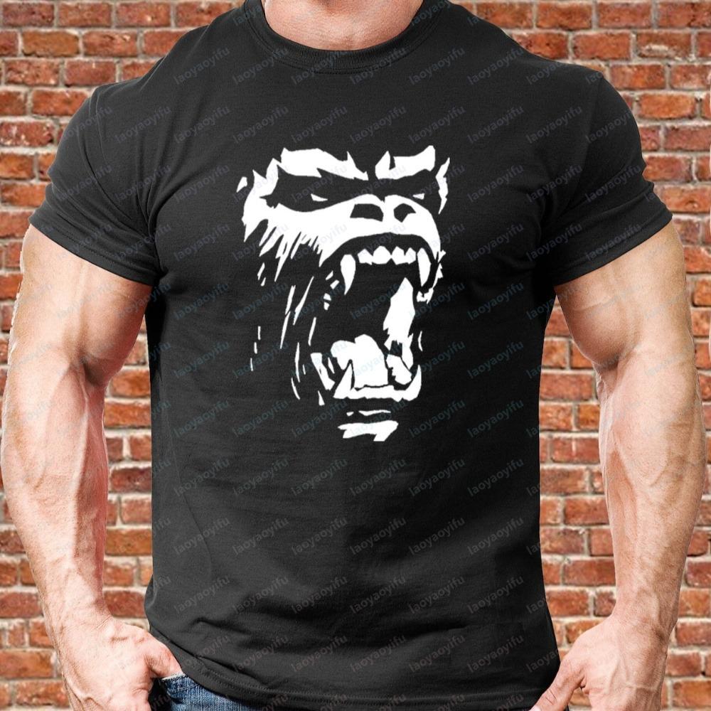Gorilla Roar Gym Fit Tshirt Unisexs Gym Clothing Workout Training Bodybuilding Top Exercise Health Fitness Bench Squat Lift Gift