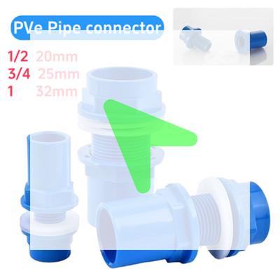 Hot Sale 2pcs PVC Connector 20/25/32/mm Thicken Fish Tank Drainage Pipe Garden Drain Pipe Aquarium Inlet Outlet Connector For Aq