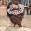 Hair Pin Strong Clamping Force Transparent Mesh Lace Clip with Cherry Decoration Half-Tied Hair Buns Side Hair Accessory