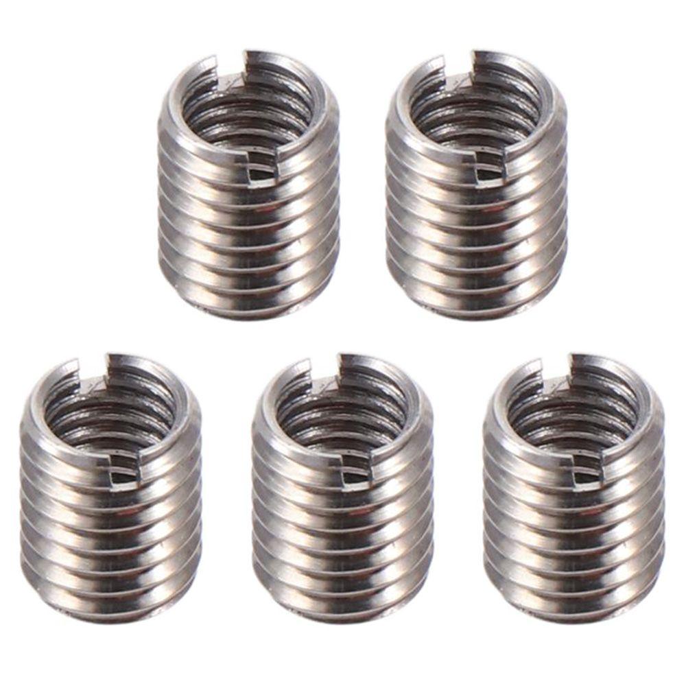 5Pcs Stainless Steel Thread Repair Insert Kit Thread Adapters Sleeve Reducing Nut for M10 12mm Male To M8 Female