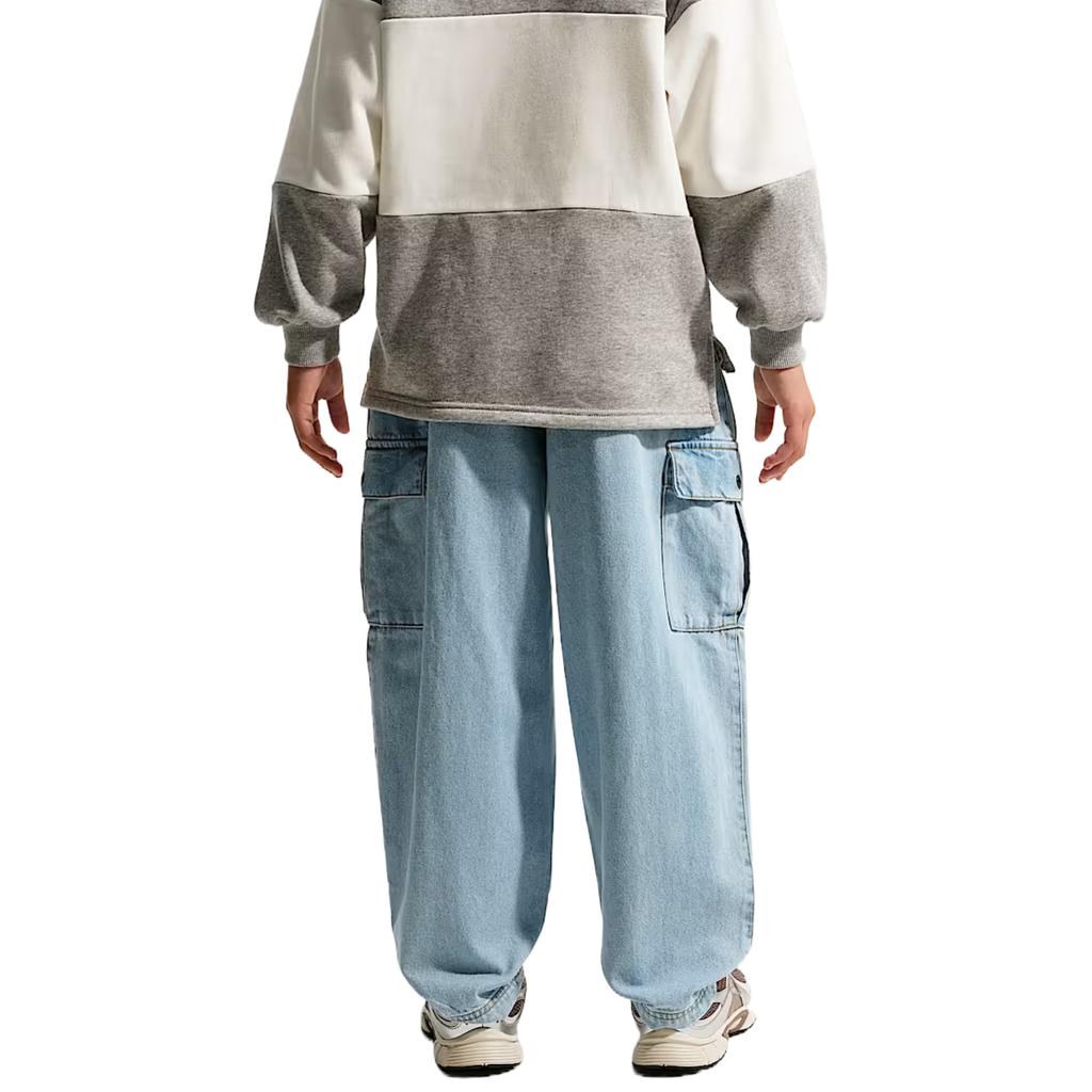 Nike Denim Pants Sportswear Collection Loose Cargo Kids Kids Bottoms IO0197-440
