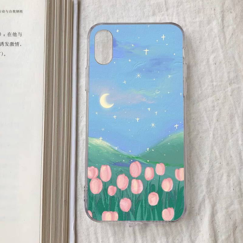 Tulip flower Phone Case for iPhone 11 12 13 Mini Pro Max 8 7 6 6S Plus X 5 S SE 2020 XR XS 10 case