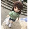 2 Piece Doll Clothes - Striped Short Pants Outfit Set for