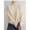 Women's Sweater Fall and Winter Thickened Turtleneck Women Loose Knitted Pullover Sweater Idle Style Bottoming Shirt Women