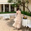Holiday Style Waist Cake Skirt V-neck Suspender Dress Women's Spring and Summer Are Especially Beautiful Waist Skirt