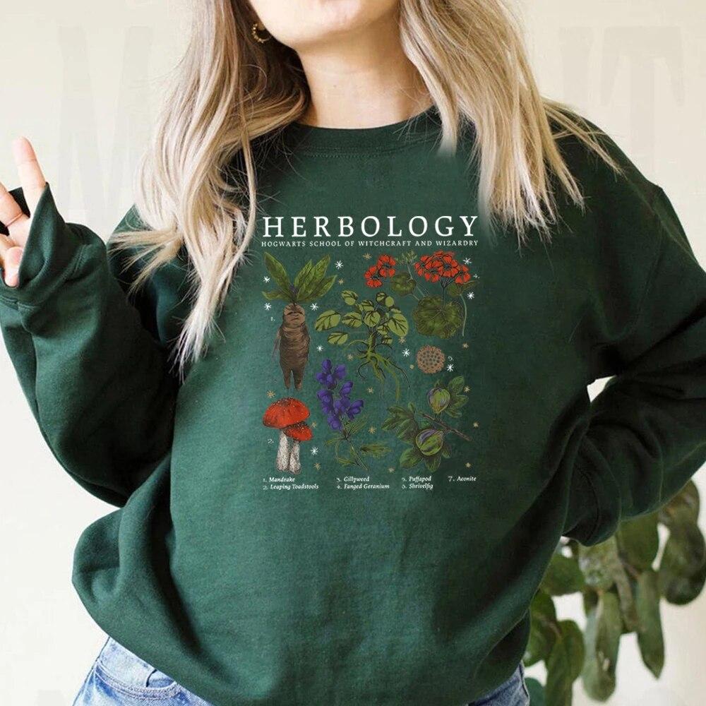 Mikina Herbologie Rostliny Kouzelný čaroděj Čarodějnická škola Mikina s kapucí Rostliny Botanická bylinkářství Mikiny s kapucí Wizard Topy Unisex Mikina s kapucí