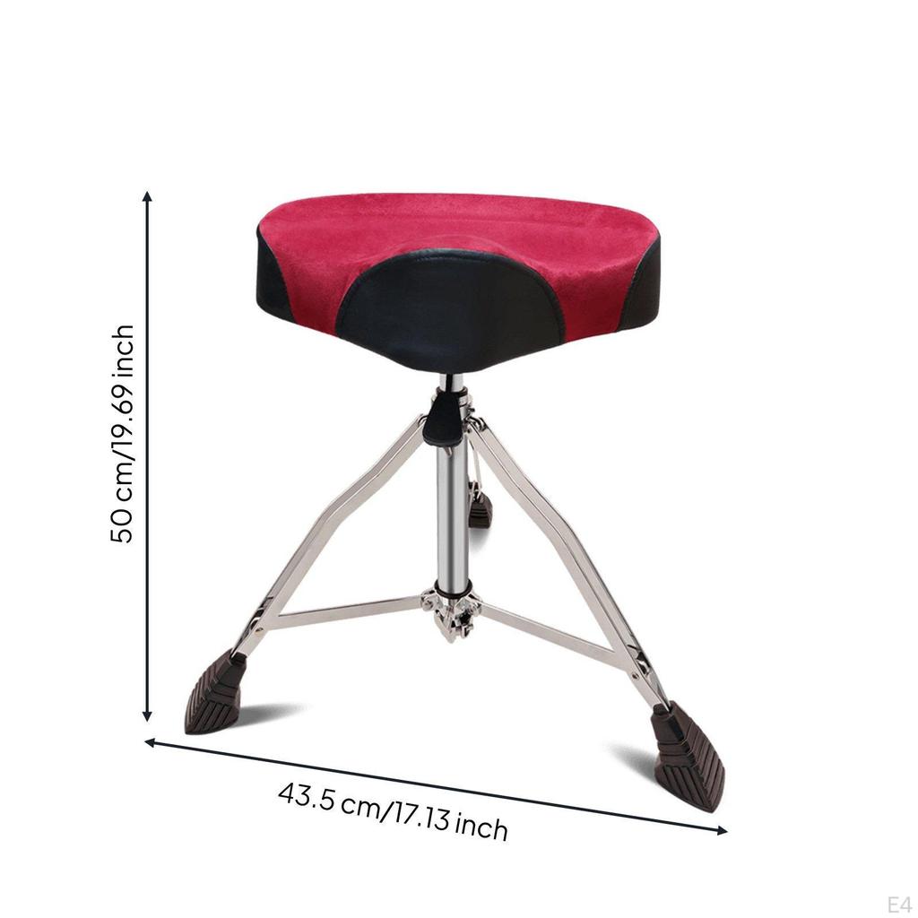 Saddle Drum Throne Tripod Base Height Adjustable Heavy Duty Music