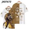 Genshin Impact Kuki Shinobu T-shirt men's and women's cosplay clothes 3D printed top