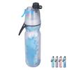 PE Misting Water Bottle Spray Mist Sports Water Bottle Reusable Cooling Drinking Bottle with Double