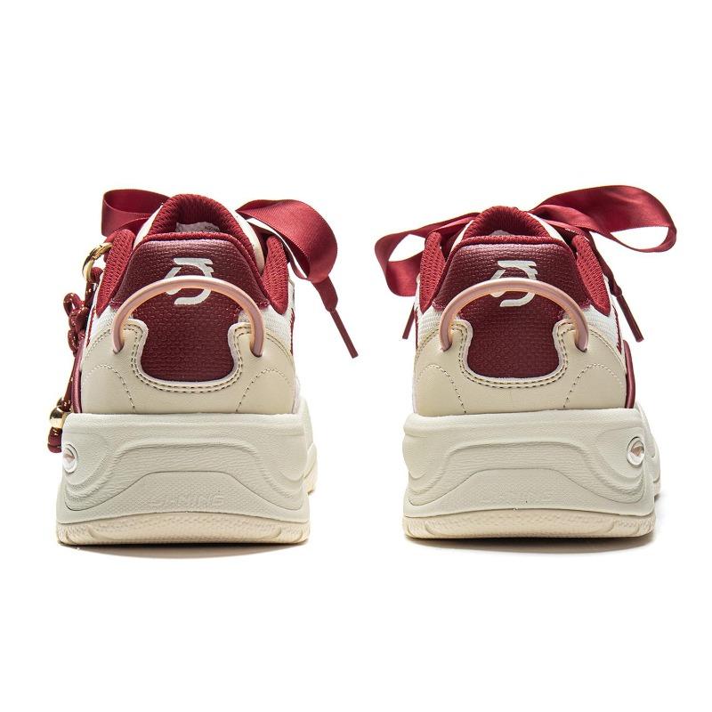 Li-Ning Butterfly Orchid CNY Year of the Horse Women's Low-Top Sneakers Gray Red AGCW008-3