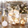 FestiveBliss Christmas Ball Ornaments, 42 Pcs Shatterproof Plastic Christmas Balls for Xmas Tree Ornaments, Holiday Wreath Decor (Gold & White)