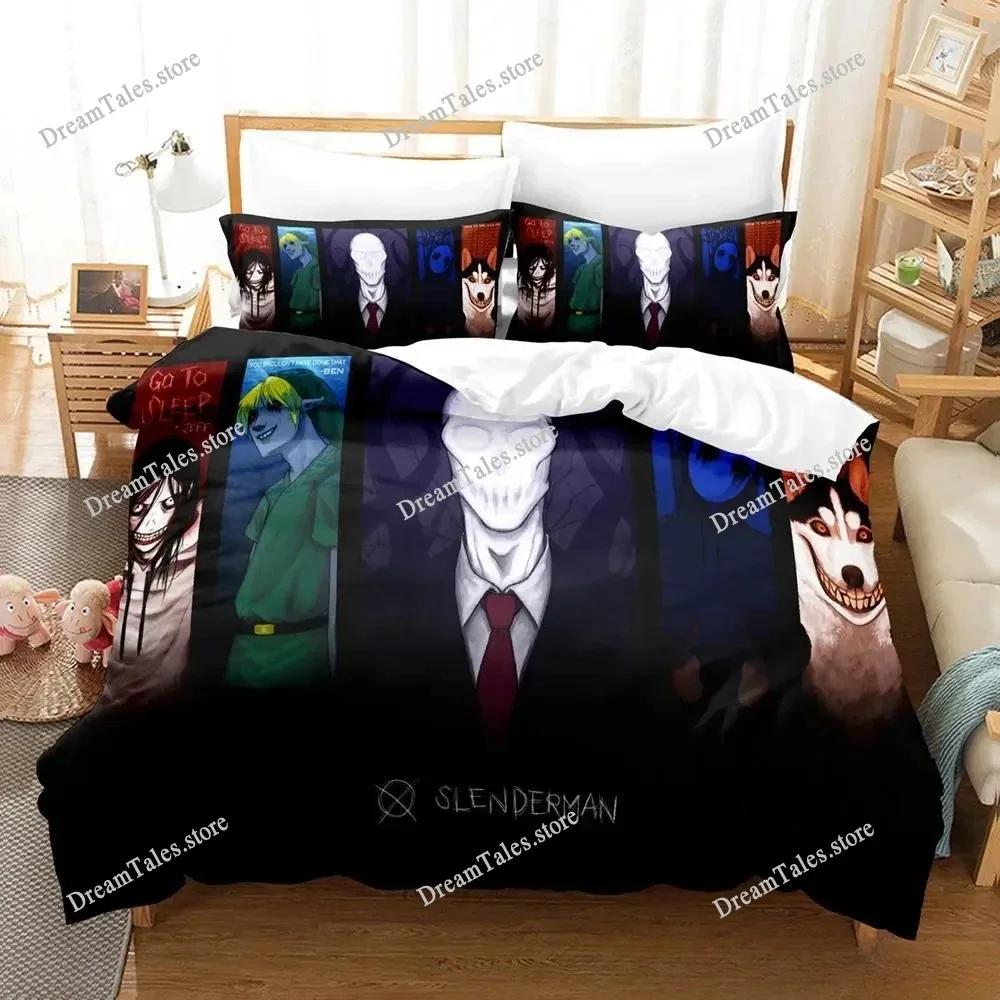 New Jeff and Jane Creepypasta Bedding Sets Exquisite Bed Supplies Set Duvet Cover Comforter Set Bedding Set Luxury Birthday Gift
