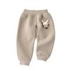 Infant & Toddler Velvet Thermal Open-Crotch Pants for Autumn/Winter