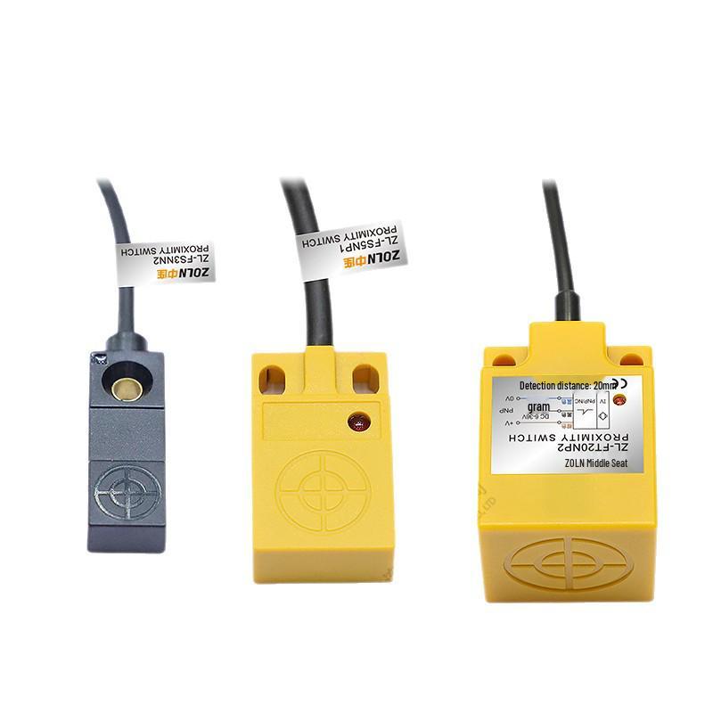 Central Connection Inductive Proximity Sensor, Square Type, Metal Detection, PNP & NPN Normally Open.