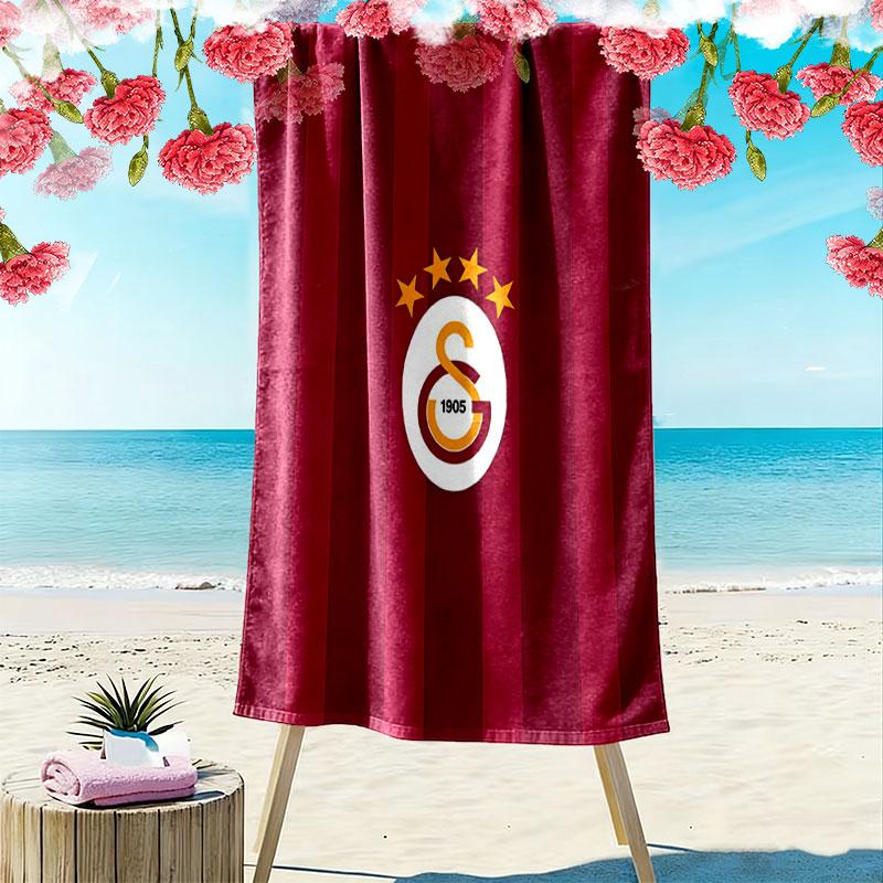 Galatasaray Forever Print Beach Towel, Large Soft Quick Dry Towel for Beach Camping Swimming