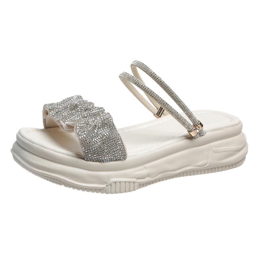 Women Slippers Girls Wedges Flip Flops Sandals Heels Outdoor non-slip Ladies Slides Beach Shoes Casual Breathable sandals