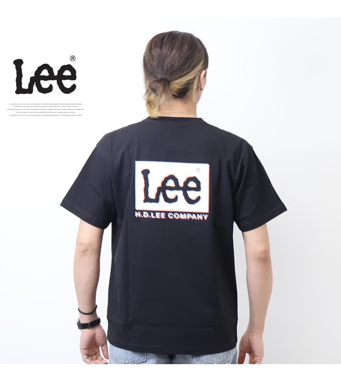 Lee Back Print Black Men's T-Shirt,