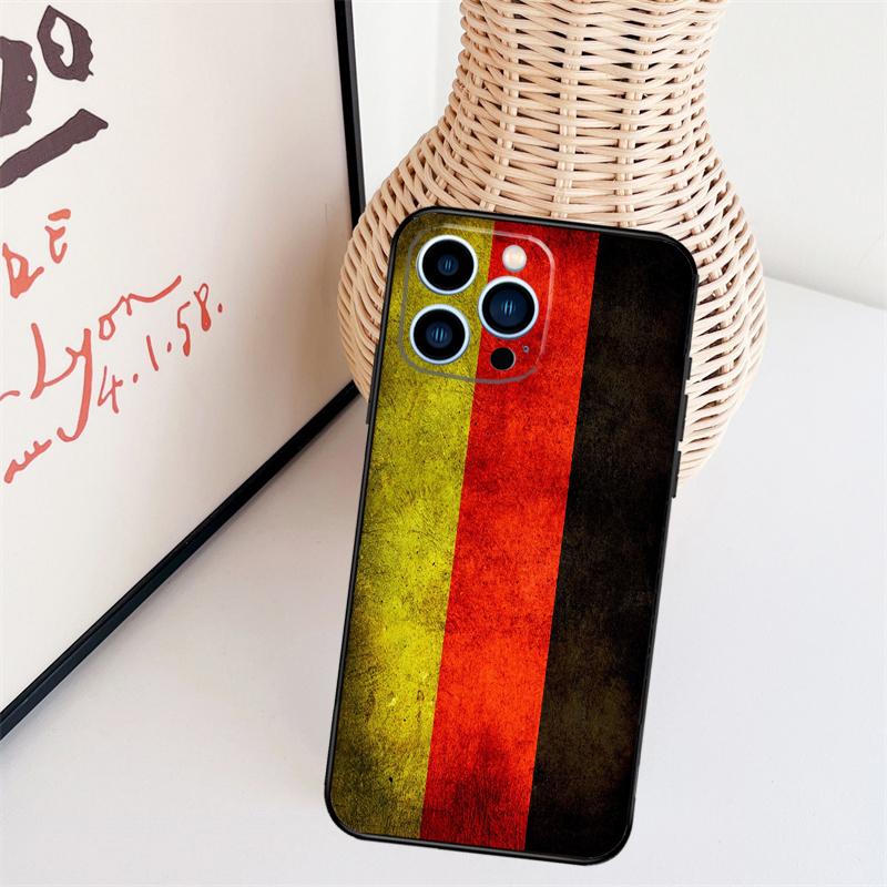 Germany Flag Banner Cover Case For iPhone 14 Pro 11 16 15 Pro Max 12 13 Mini Plus XS X XR Funda