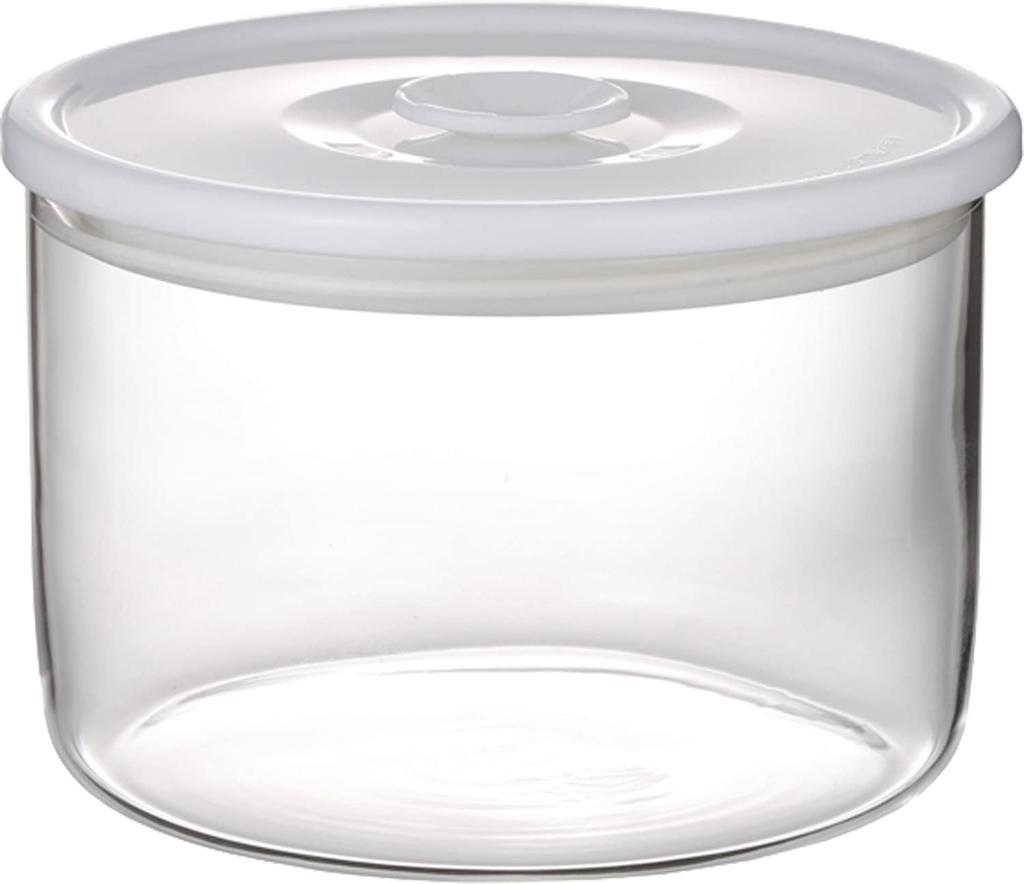 Iwaki Glassforseglet beholder Hvit 550ml forseglet pakke Mikrobølgeovn Rakkyo Pickles Pickles Varmebestandig & (Bred) T712MP-W
