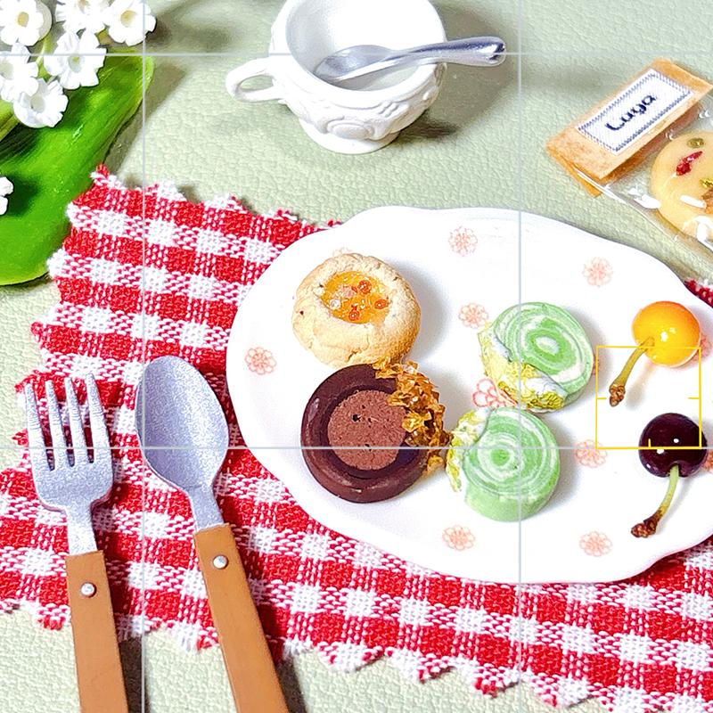 4 Stück 1:12 Puppenhaus Miniatur Teller Teller Tablett Puppenhaus Mini Küche Geschirr Dekoration Spielzeug Puppe Wohnaccessoires