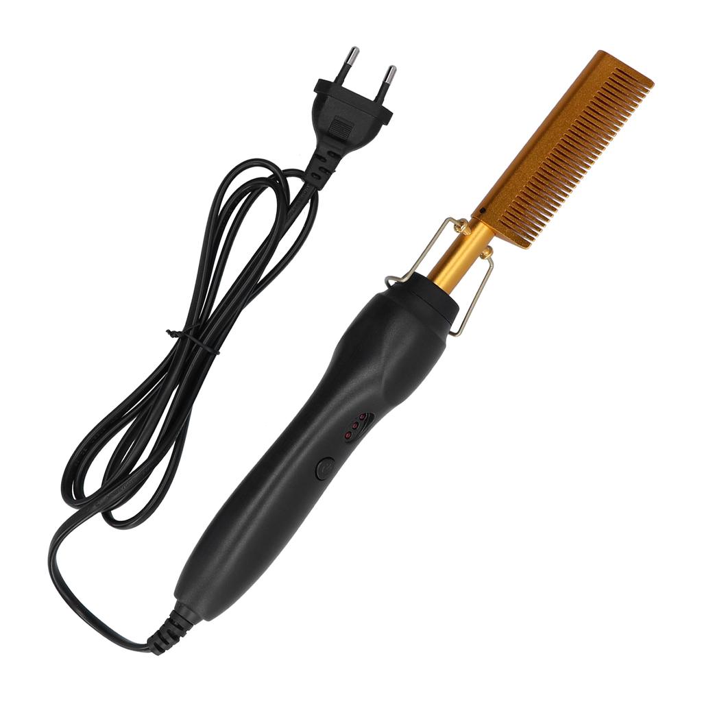 Multifunktionaler Haarkamm Nass und Trocken Heiß Heizend Locken Glätten Werkzeug