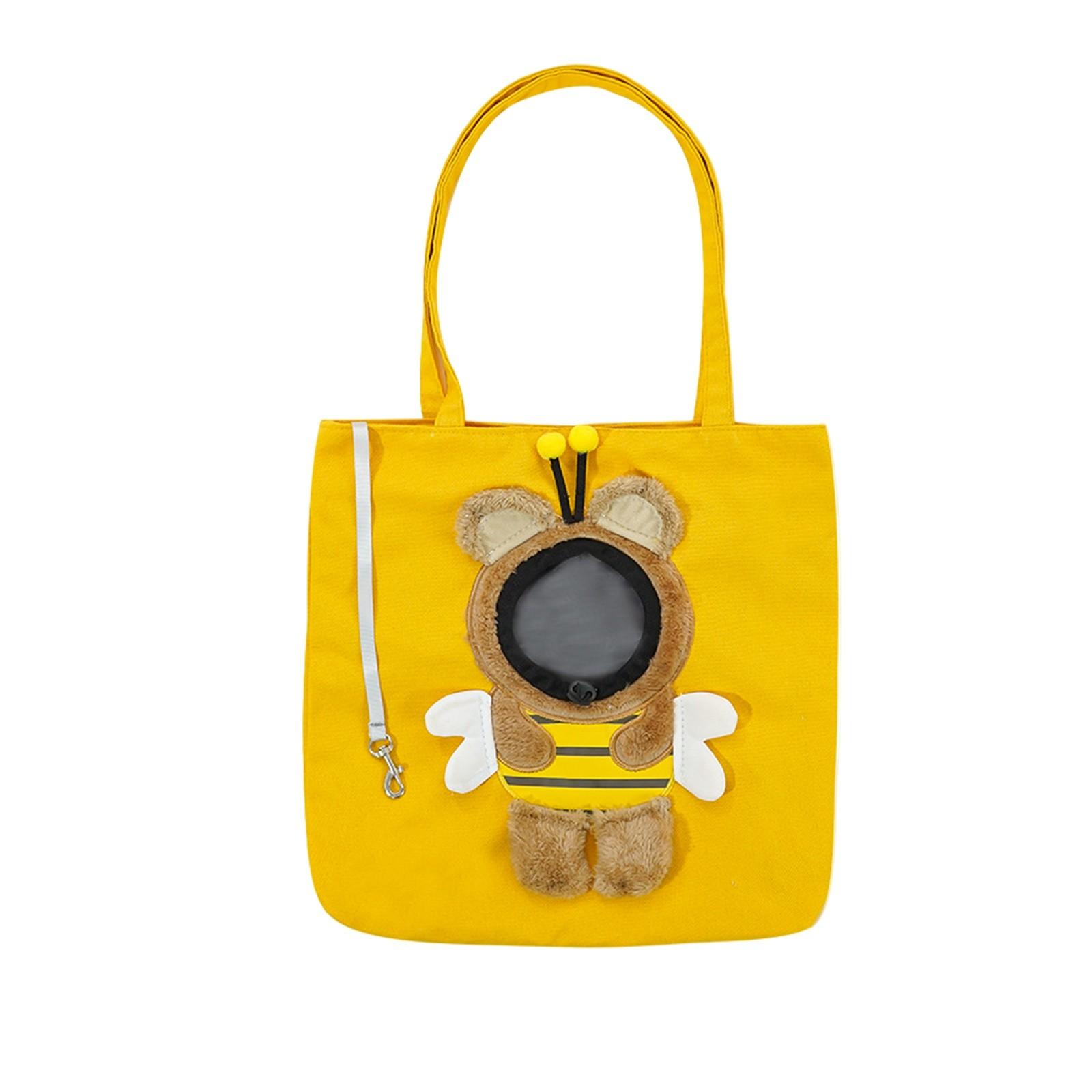 

Сумка для животных на открытом воздухе, сумка через плечо, может быть открытой, сумка через плечо M жёлтый