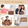 Cash Vault Wooden Savings Box Countdown Money Saving Box Savings Challenge Box with Money Target and Numbers Coin Bank Money Box Piggy Bank Cash Sa