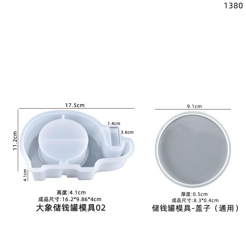 

Piggy Bank Resin Mold Storage Elephant Hippo Pig Whale Silicone Mold Coin Holder Mold Resin Jewelry Box Epoxy Mould DIY