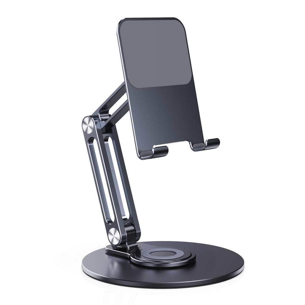 360° Metall Skrivebord Mobil KutumyQC Telefonholder Stativ For iPhone iPad Xiaomi Justerbar Skrivebordsnettbrettholder Mobiltelefonstativ