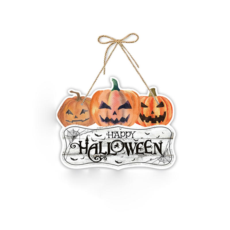 Creative Halloween Theme Spooky Ghost Paper Door Hanging Sign Front Door Porch Window Indoor Outdoor Party Scene Decor
