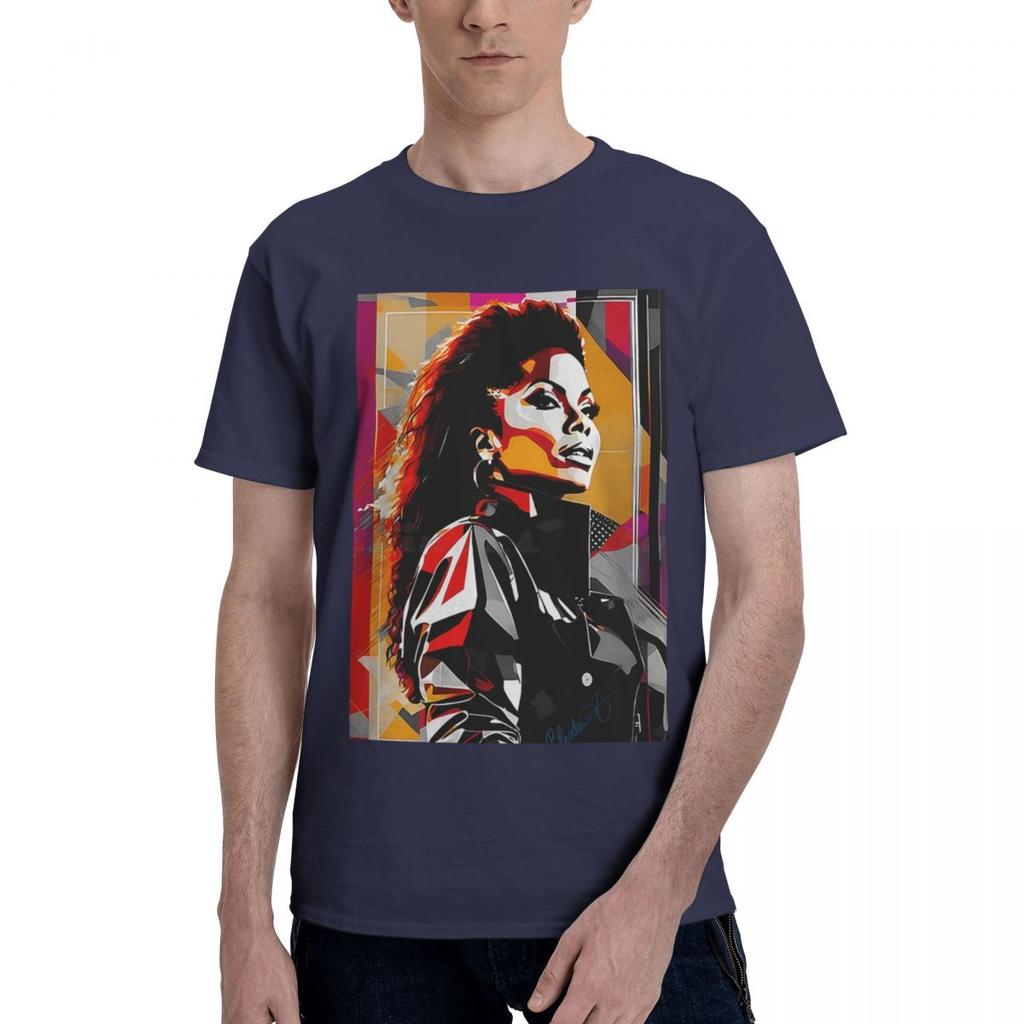 Edison Houston Janet Jackson 100 Cotton Casual Breathable Confortable Manga High End Mens Clothing Mens Tops