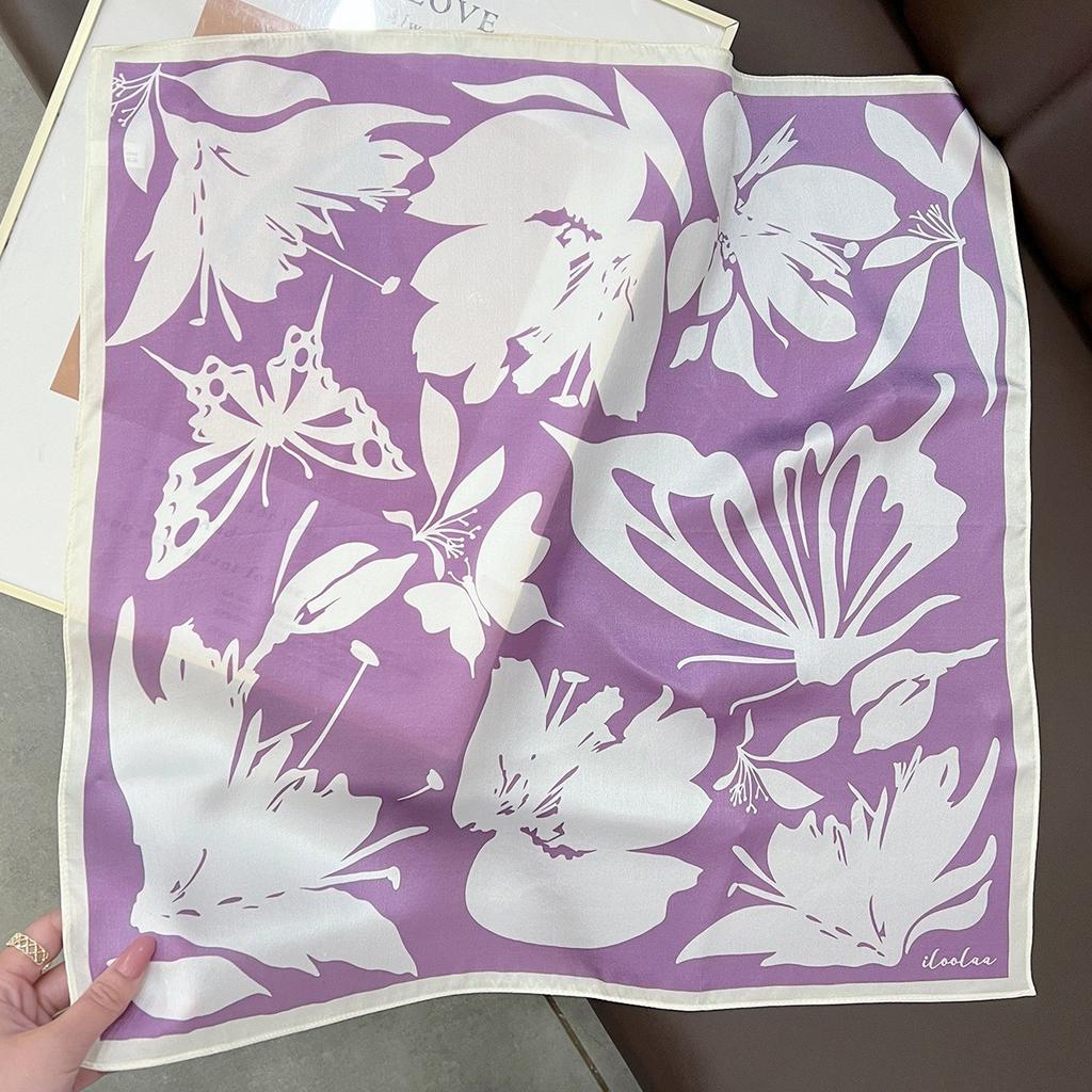 New 100% Natural Real Silk Scarf Fashion Lady Foulard Female Bandana Scarves  Women Hijab Shawl Wraps Square Neckerchief