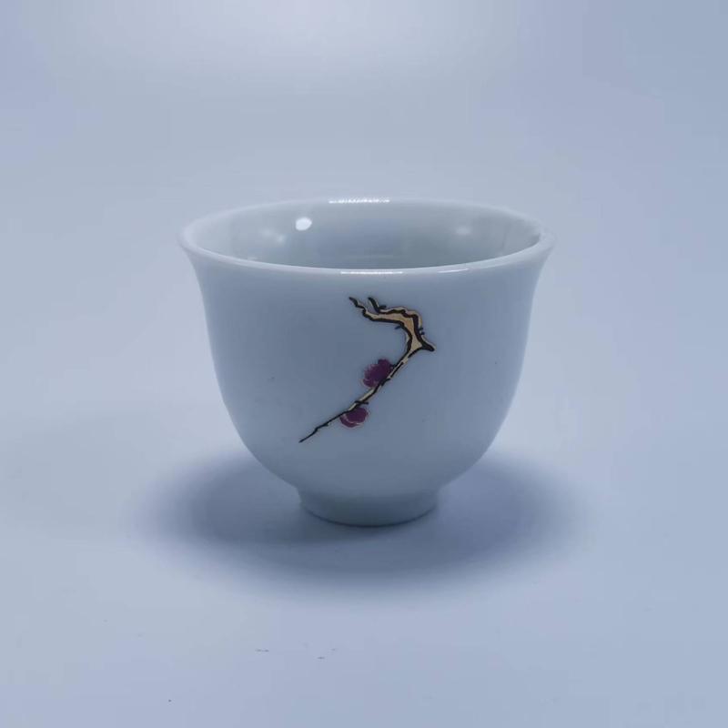 Exquisite White porcelain kungfu tea cup 1pcs,Chinese Teacup Sets teaware China tea cup set,Travel Tea Bowl Kung Fu Tea Set