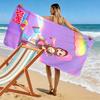 Asciugamano da Spiaggia con Stampa Arcobaleno Ruby, Asciugamano Grande Morbido Asciugatura Rapida per Spiaggia Campeggio Nuoto