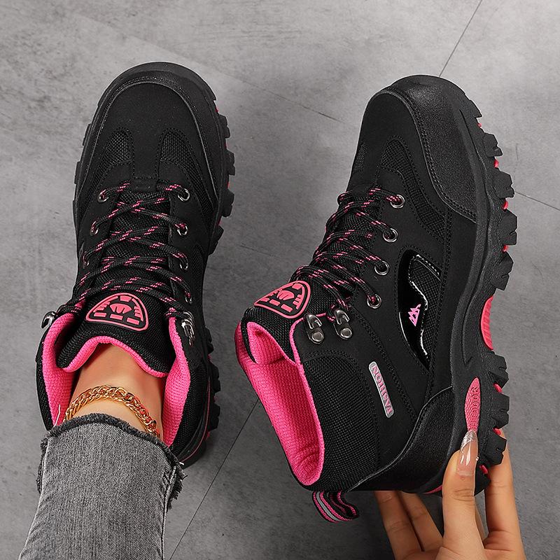2024 Unisex High-Top Hiking Shoes - Large Size, Autumn/Winter for Men & Women