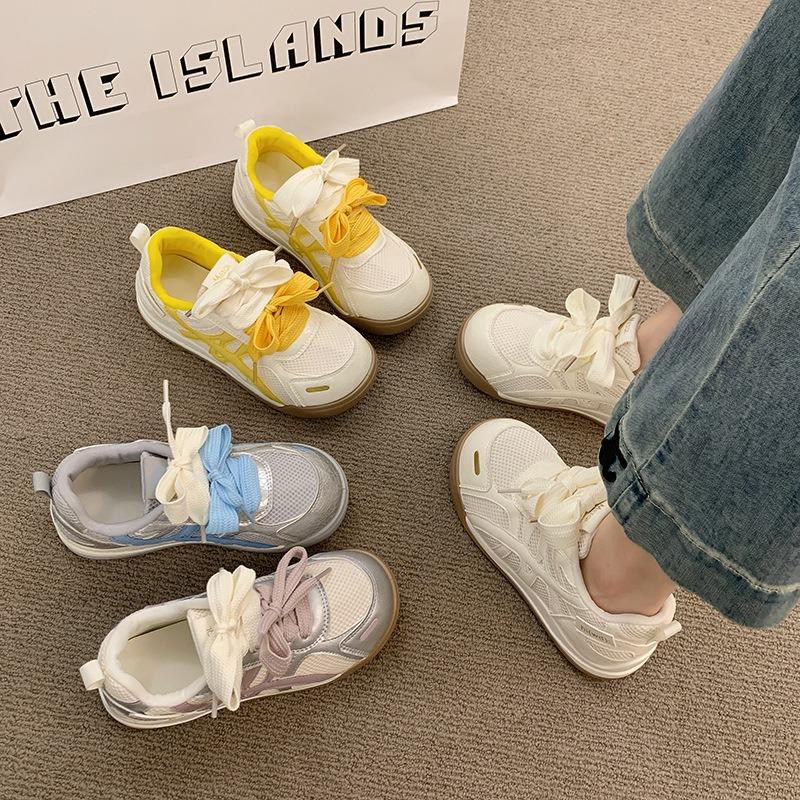 Designer Creative Women's Chunky Shoes Spring Summer Comfortable Non Slip Casual Walking Shoes Lace-up Women Vulcanized Sneakers