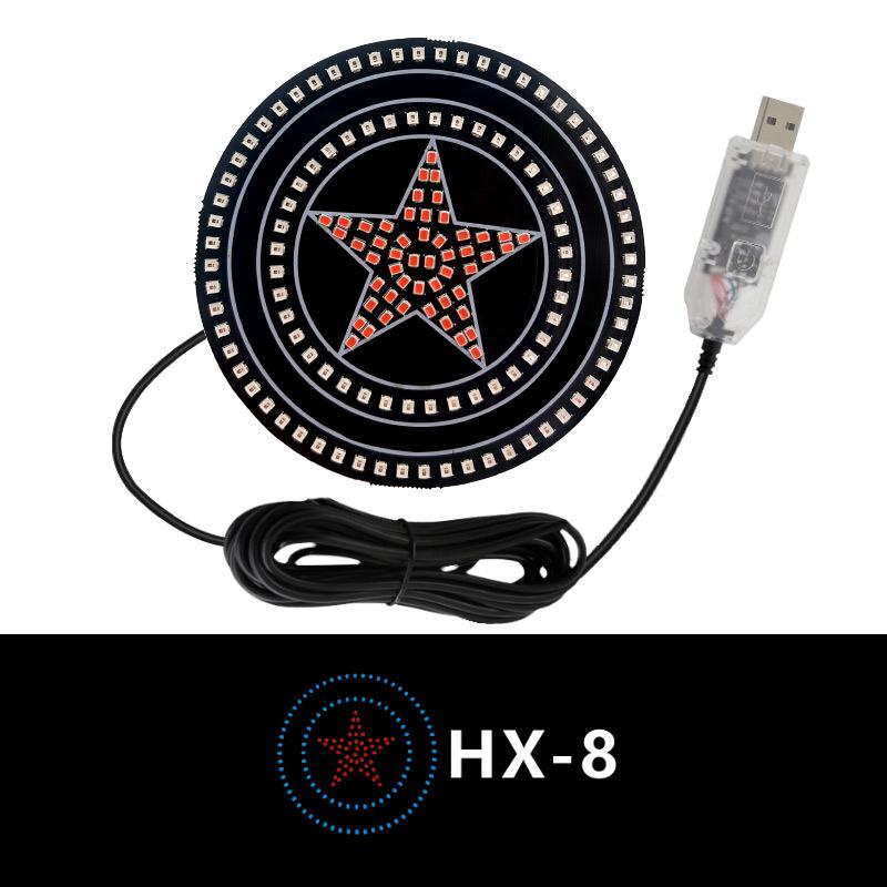 Car star window lamp LED decorative lamp creative no-wiring love heart online celebrity rear window expression lamp