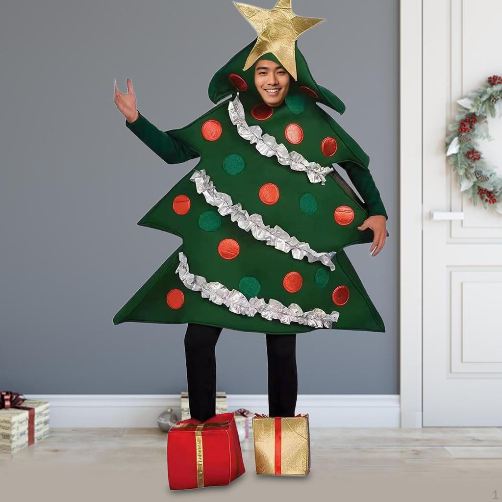 Christmas Tree Costume Outfit for Stage Performance Masquerade Party Role Play