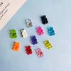 10PCS Random Color Resin Cartoon Bear Refrigerator Sticker Kitchen Magnetic Whiteboard Card Refrigerator Decor