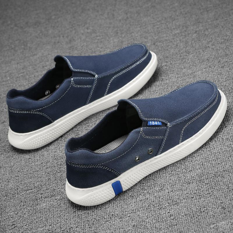 2024 Mans Loafers Shoes Flats Slippers Fabric Slip-on Men Driving Shoes Fashion Summer Style Soft Male Moccasins Lazy Boat Shoes