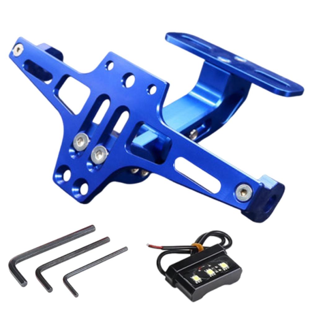 Adjustable License Plate Bracket Aluminum Zinc Zinc Alloy Turn Signal LED Lamp Holder Motorbike Parts