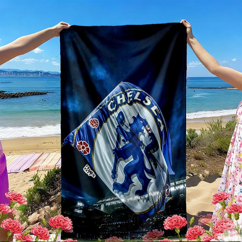 Football club.C Print Beach Towel, Versatile Lightweight Absorbent Beach Towel for Pool Surf Yoga Bathroom, Perfect Birthday Holiday Gift