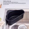 Triangular Kitchen Sink Organizers With Mesh Drain Basket Food Grade Steel Rustproof Design Corner Food Strainer Rack