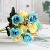 6 Forks 12 Heads Simulated Roses Bright Colors Realistic Appearance Artificial Flowers Photo Props Home Decor