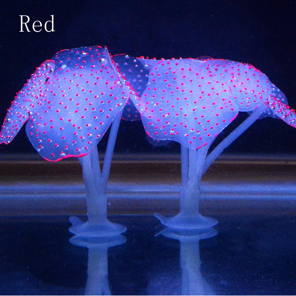 Aquarium Fish Tank Fluorescent Soft Silica Gel Coral