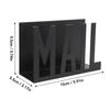 Metal Construction Mail Organizer Hollow Design Cutout Design Mail Holder Modern Style Stylish Design Letter Organizer