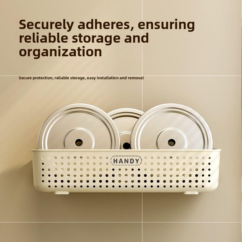 Kitchen Storage Rack, Home Bathroom Wall-mounted Condiment Without Drilling, Multi-purpose Washbasin Countertop, Draining and Storage Rack