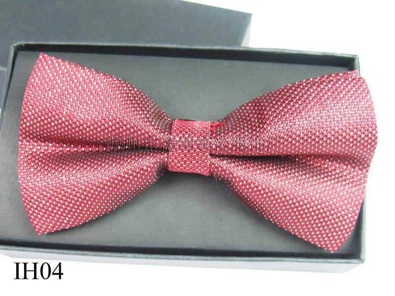 Men's Silver Thread Jacquard Bow Tie In 15 Styles - Polyester, Solid Color, Casual