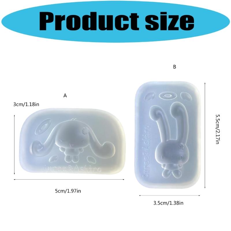 Silicone Craft Mold Rabbit Shape For Creating Handmade Accessories Phone Charm And Resin Art Projects