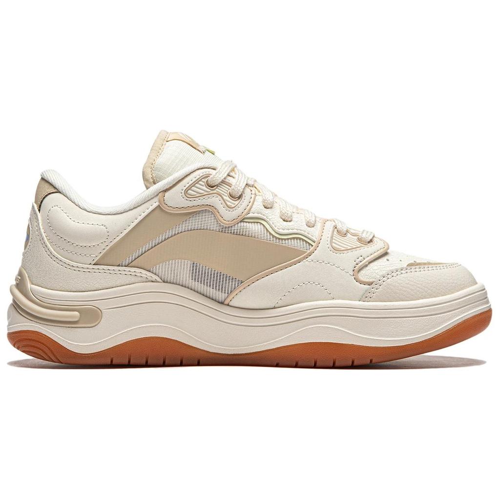 New LiNing Future Flow Cushioning Support Wear-Resistant Slip-Resistant Low-Top Casual Shoes Women's Beige Umber AGCU048-9